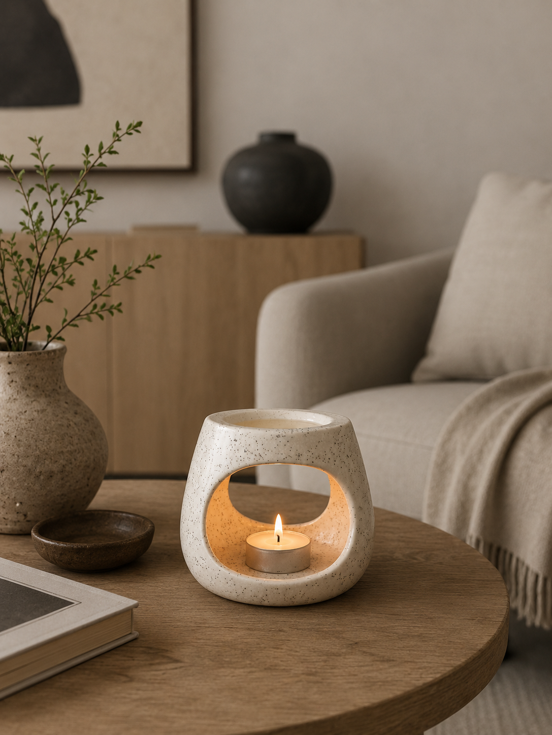 Algarve Candle Co. Beige Wax Burner - Style A