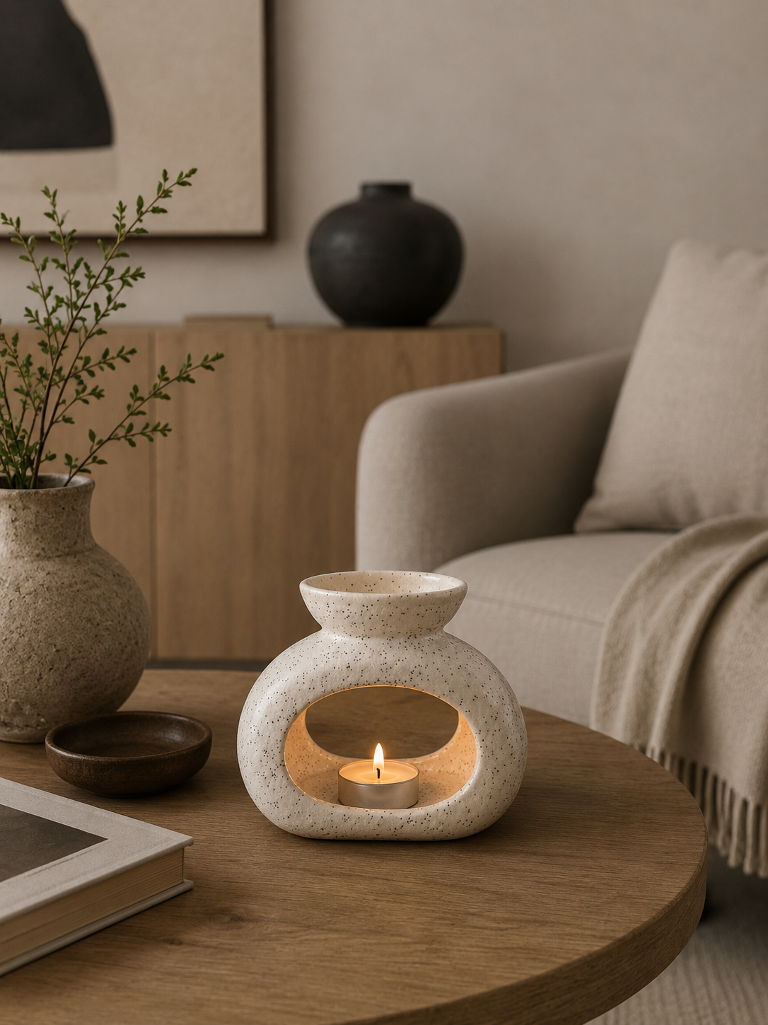 Algarve Candle Co. Beige Wax Burner - Style B