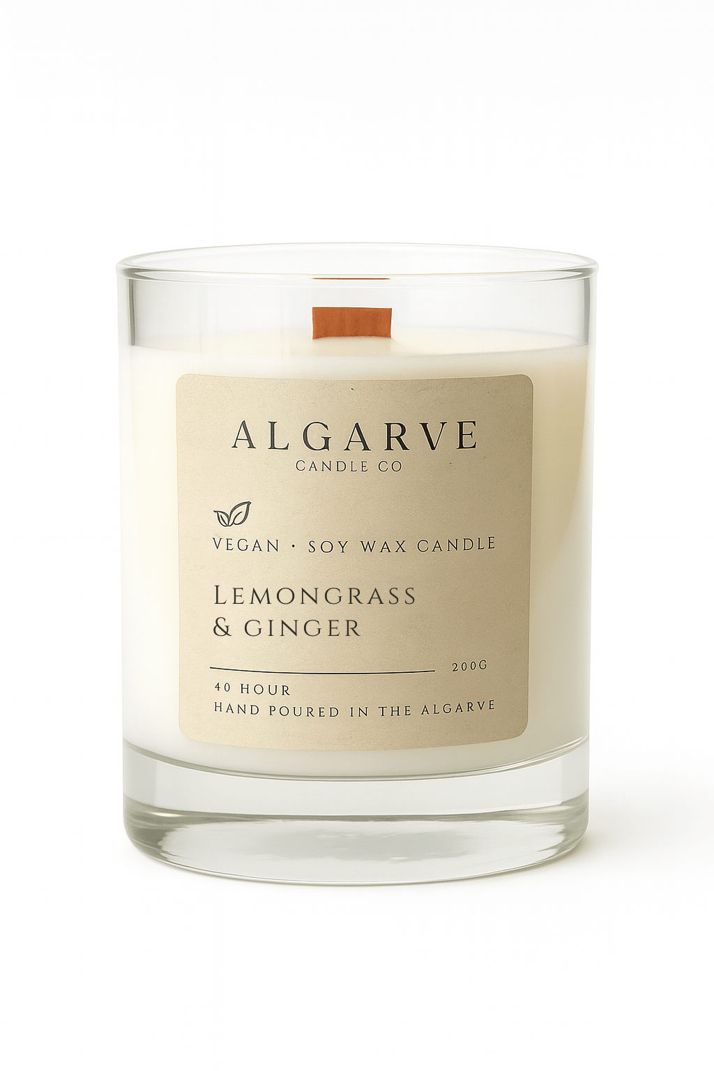 Soy Candle | 40hr | Lemongrass & Ginger Algarve candle company