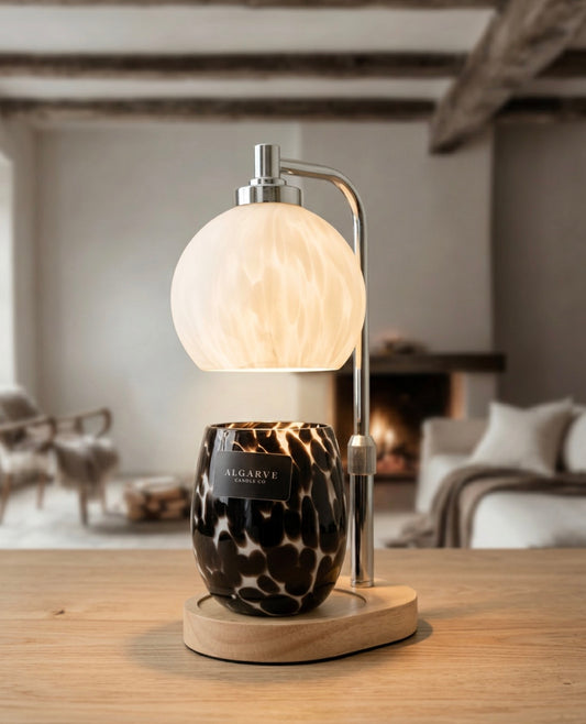Flameless Candle Warmer | Marble & Silver
