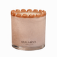 Hand Blown Glass Candle - Beige & Brown