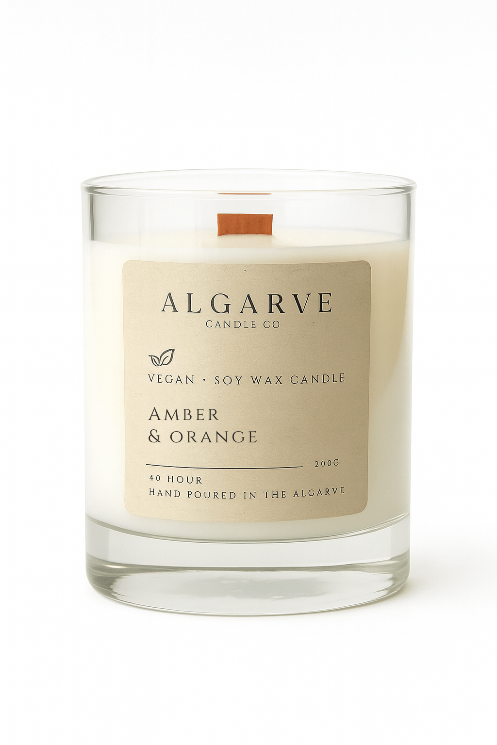 Soy Candle | 40hr | Amber & Orange Algarve candle company