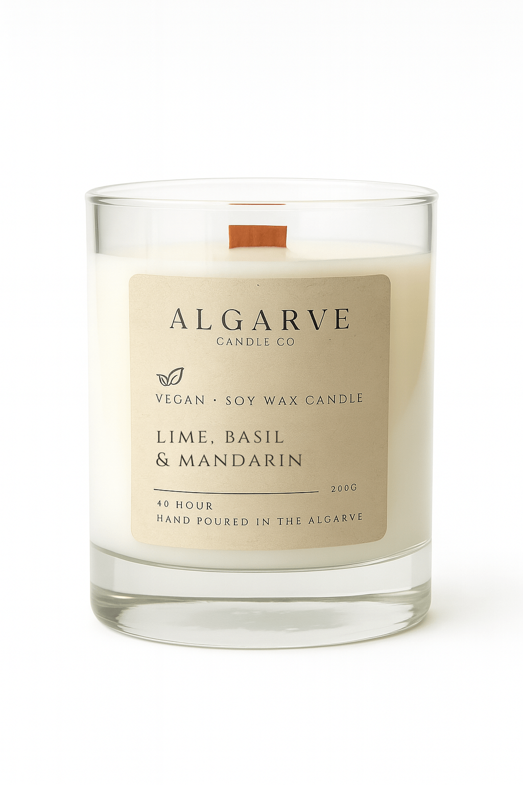 Soy Candle | 40hr | Lime, Basil & Mandarin Algarve candle company