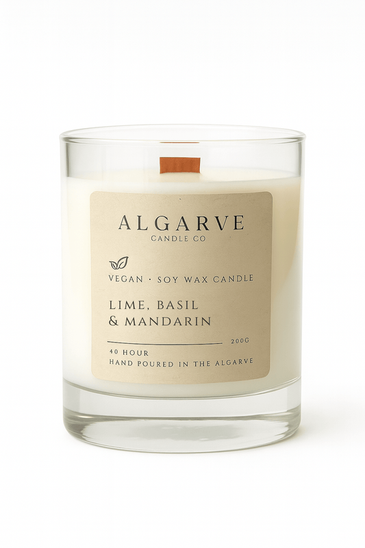 Soy Candle | 40hr | Lime, Basil & Mandarin Algarve candle company